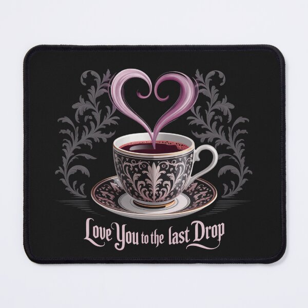 Item preview, Love You to the Last Drop Coffee Art – Romantic Cute Coffee Lover Design designed and sold by DigitalArtByNow.