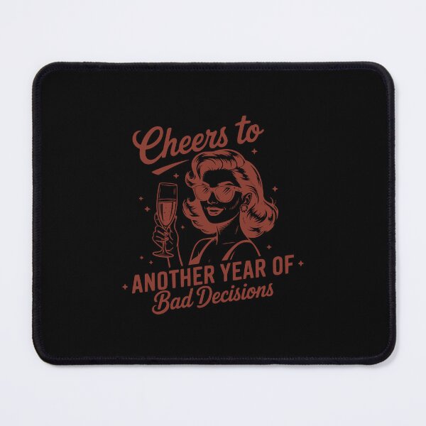 Item preview, Cheers to Another Year of Bad Decisions | Sassy Retro Graphic designed and sold by DesignsDominus.