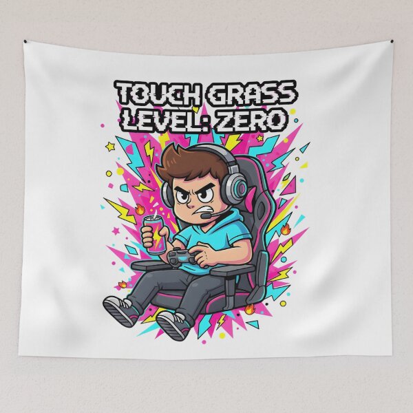 Item preview, Touch Grass Level Zero Gamer designed and sold by AnnDesignStudio.