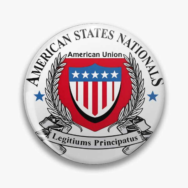 Item preview, American States Nationals Badge American Union Seal Legitiums Principatus Patriotic designed and sold by Maxbevier.