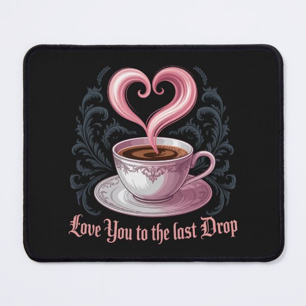 Item preview, Copy of Love You to the Last Drop Coffee Art – Romantic Cute Coffee Lover Design designed and sold by DigitalArtByNow.