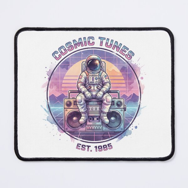 Item preview, Cosmic Tunes Est. 1985 Astronaut Boombox | Retro Synthwave Space Vaporwave Music Design designed and sold by Gretatheerens.