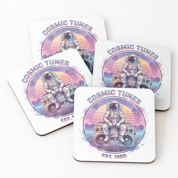 Item preview, Cosmic Tunes Est. 1985 Astronaut Boombox | Retro Synthwave Space Vaporwave Music Design designed and sold by Gretatheerens.