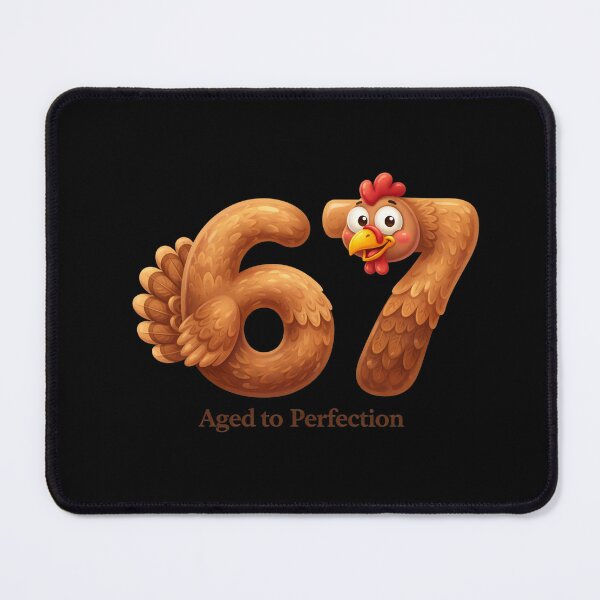Item preview, 67 Aged to Perfection – Funny Chicken Birthday Design designed and sold by FluffinCool.