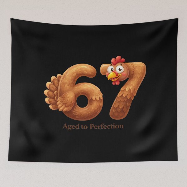 Item preview, 67 Aged to Perfection – Funny Chicken Birthday Design designed and sold by FluffinCool.