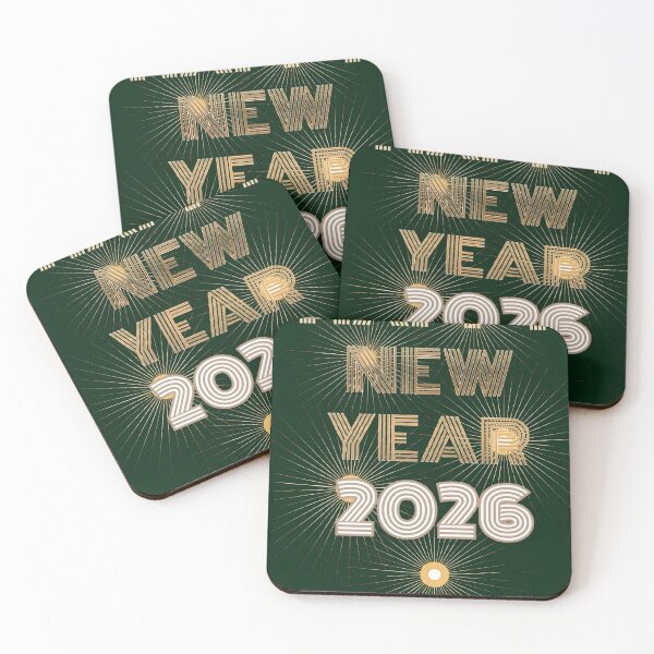 Item preview, Elegant Gold Art Deco Happy New Year 2026 Starburst Design designed and sold by HopeAndHustle.
