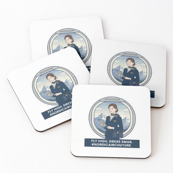 Item preview, Scandinavian Flight Attendant Aesthetic - Fashionably Flying Graphic designed and sold by Pixel & Beyond.