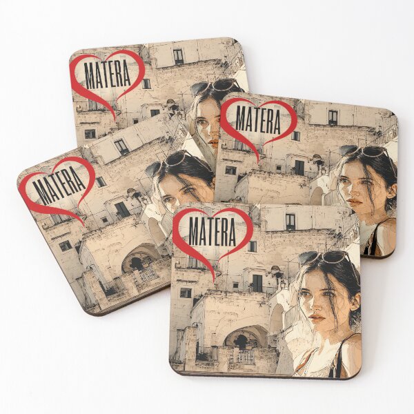 Item preview, Matera Italy Skyline Art - Woman Illustration designed and sold by Banal25.