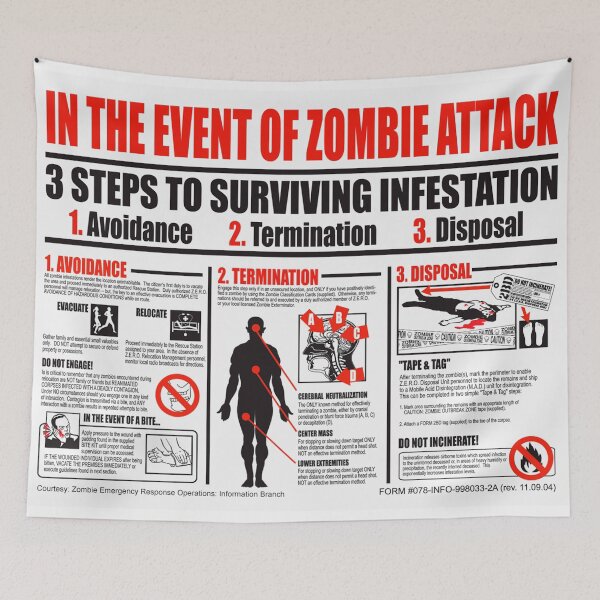 Item preview, In the event of zombie attack designed and sold by Sesshomaru87.