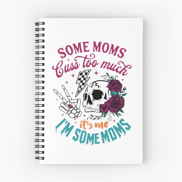 Item preview, Some Moms Cuss Too Much — Sassy Skull & Peony Motherhood Typography designed and sold by Colorful-Garden.