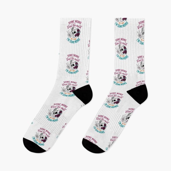 Item preview, Some Moms Cuss Too Much — Sassy Skull & Peony Motherhood Typography designed and sold by Colorful-Garden.