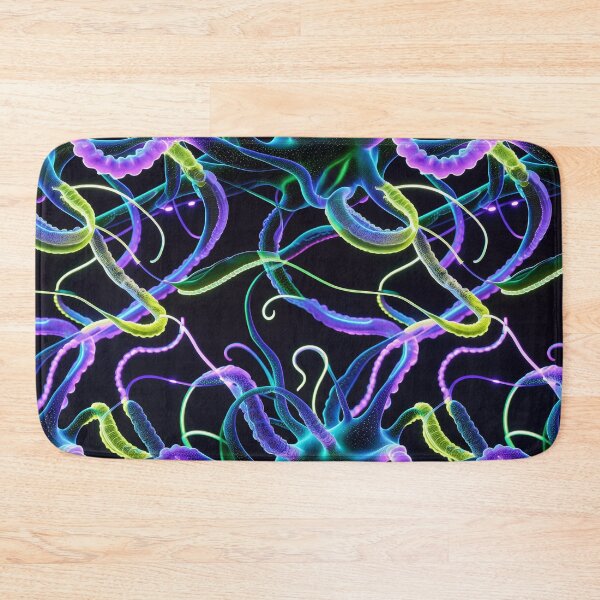 Item preview, Bioluminescent Neural Abyss Techno-Organic Pattern designed and sold by SketchNStyle.