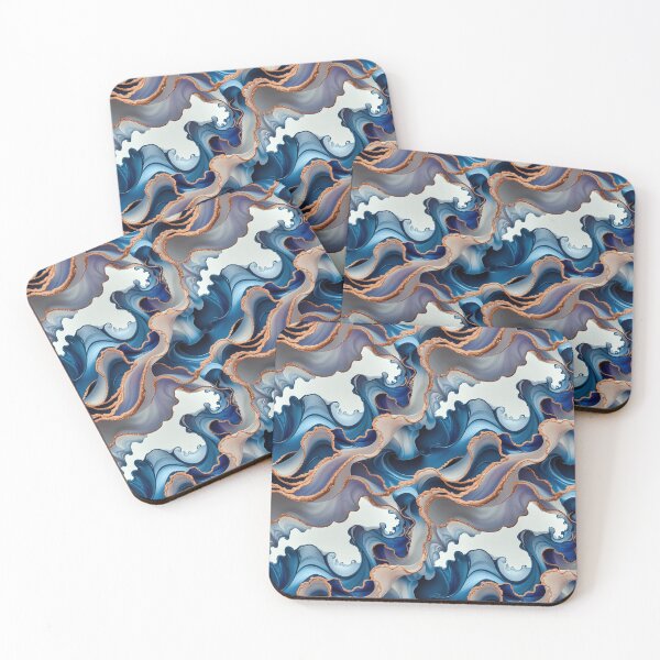 Item preview, Midnight Lavender Fluid Gold Alcohol Ink Pattern designed and sold by SketchNStyle.
