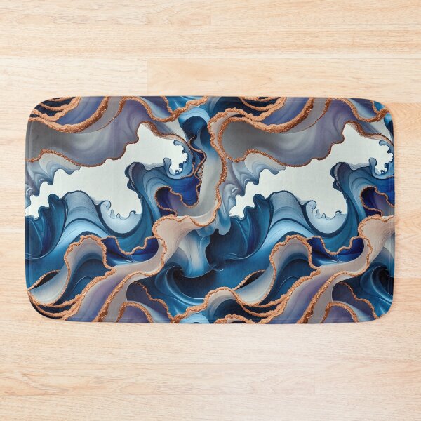 Item preview, Midnight Lavender Fluid Gold Alcohol Ink Pattern designed and sold by SketchNStyle.