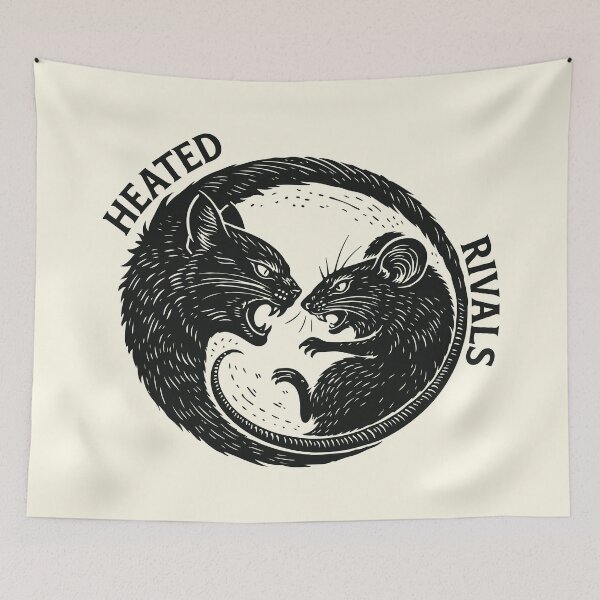 Item preview, Heated Rivals Cat vs Mouse designed and sold by CamaleonDesigns.