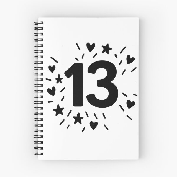 Item preview, "13" lucky black and white number designed and sold by Moonshroomarts.