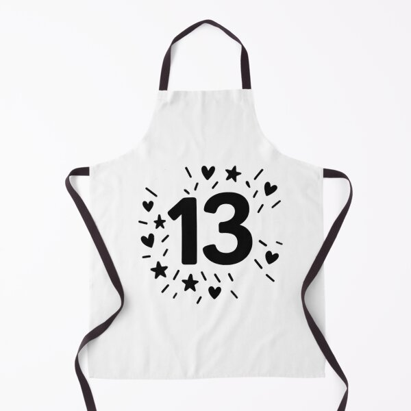 Item preview, "13" lucky black and white number designed and sold by Moonshroomarts.