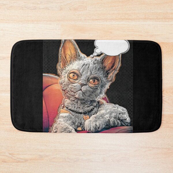 Item preview, Cute Comic Kitten with Speech Bubble Illustration designed and sold by Grafititee.