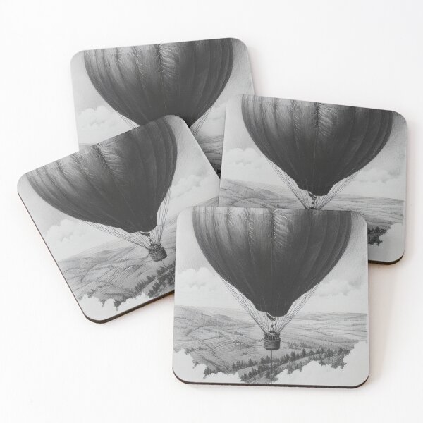 Item preview, Historic hot air balloon over hilly landscape designed and sold by Mianku | Für das Leben.