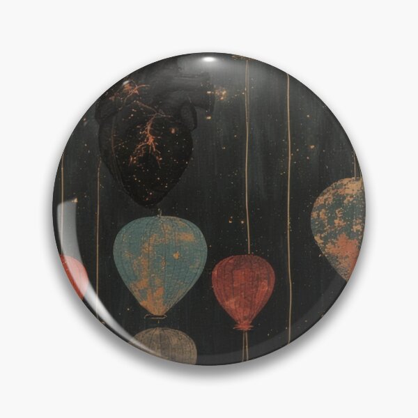 Item preview, Heart-shaped balloons and a dark heart anatomy designed and sold by Mianku | Für das Leben.
