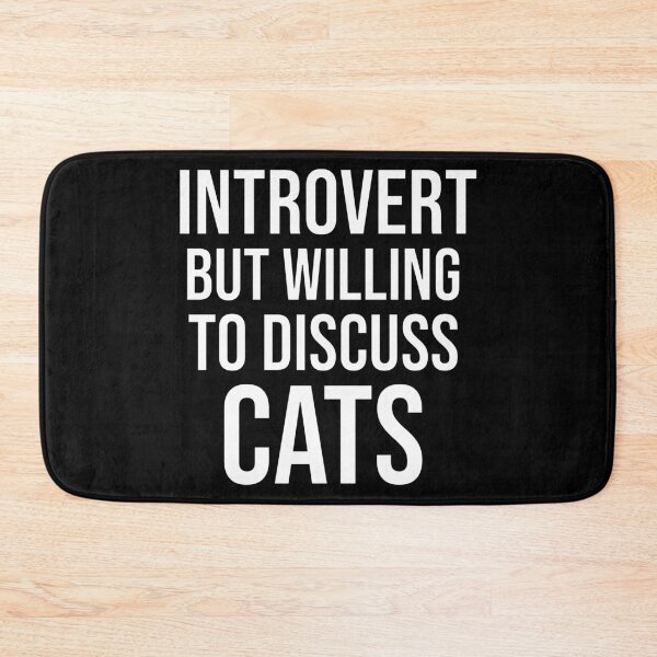 Item preview, Introvertido pero dispuesto a hablar de gatos – Camiseta divertida para introvertidos designed and sold by PixelPlush.