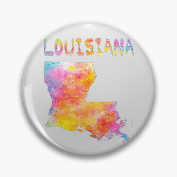 Item preview, Louisiana State Map Silhouette - Vibrant Watercolor Art designed and sold by mashmosh.