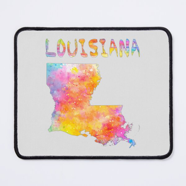 Item preview, Louisiana State Map Silhouette - Vibrant Watercolor Art designed and sold by mashmosh.