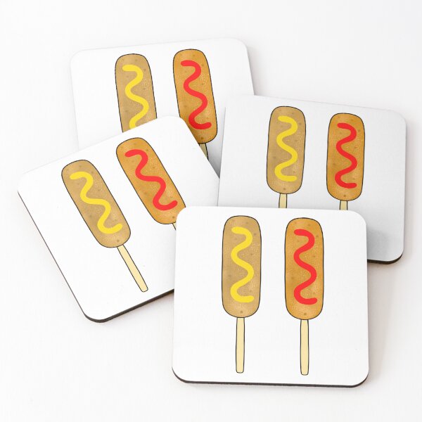 Item preview, Corn Dogs With Mustard And Ketchup designed and sold by Sartoris Art.
