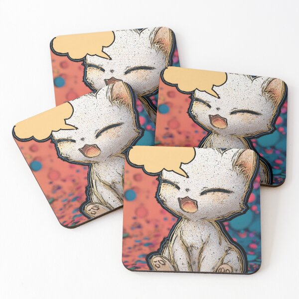 Item preview, Cute Comic Kitten with Speech Bubble Illustration designed and sold by Grafititee.