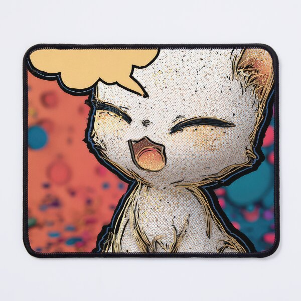 Item preview, Cute Comic Kitten with Speech Bubble Illustration designed and sold by Grafititee.