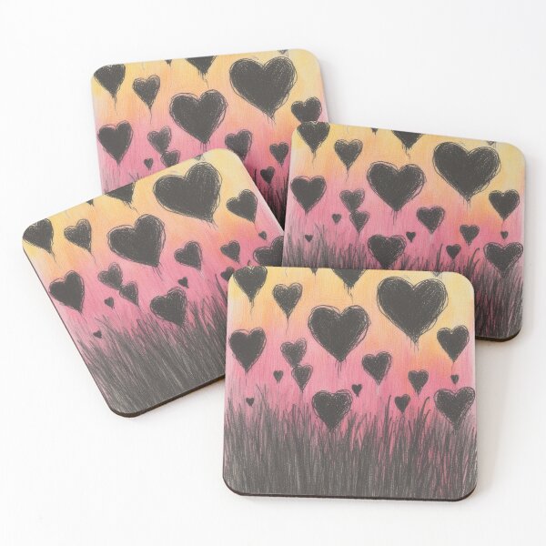 Item preview, Hearts float above a dark field designed and sold by Mianku | Für das Leben.