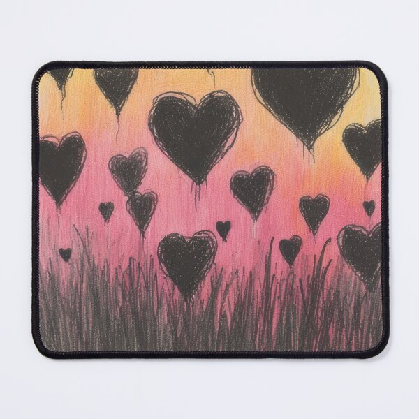Item preview, Hearts float above a dark field designed and sold by Mianku | Für das Leben.