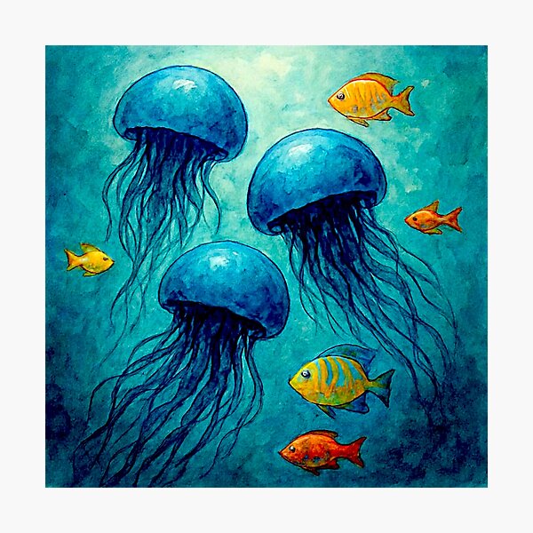Item preview, Medusozoa, Meduza, Blue jellyfish float#4 designed and sold by Helios Be. Lavsh.