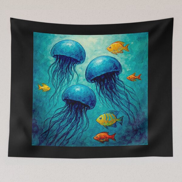 Item preview, Medusozoa, Meduza, Blue jellyfish float#4 designed and sold by Helios Be. Lavsh.