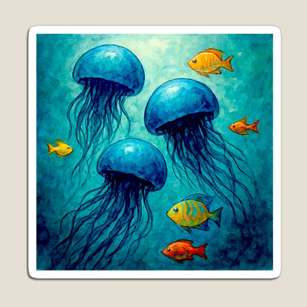 Item preview, Medusozoa, Meduza, Blue jellyfish float#4 designed and sold by Helios Be. Lavsh.
