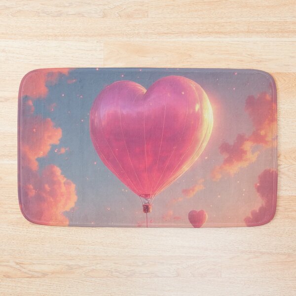 Item preview, Pink heart-shaped balloons in a romantic sky designed and sold by Mianku | Für das Leben.