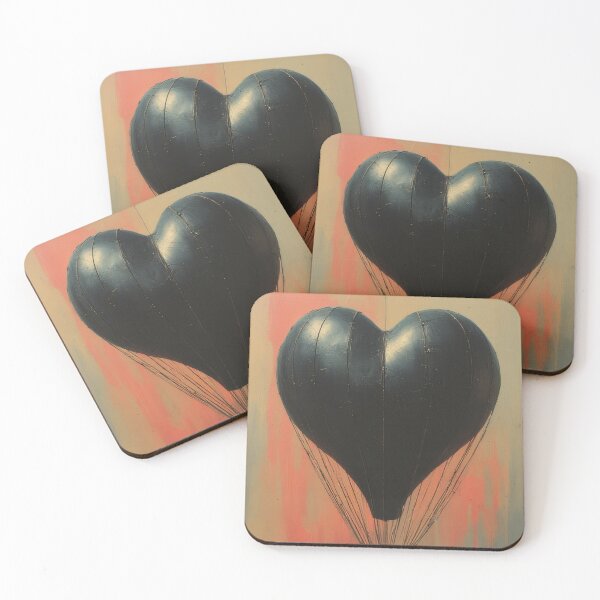 Item preview, Black hot air balloon against an abstract sky designed and sold by Mianku | Für das Leben.