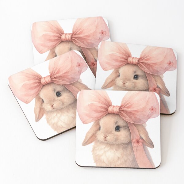 Item preview, Cute Bunny with Pink Bow – Kawaii Babycore Plush Illustration designed and sold by artbaby30.