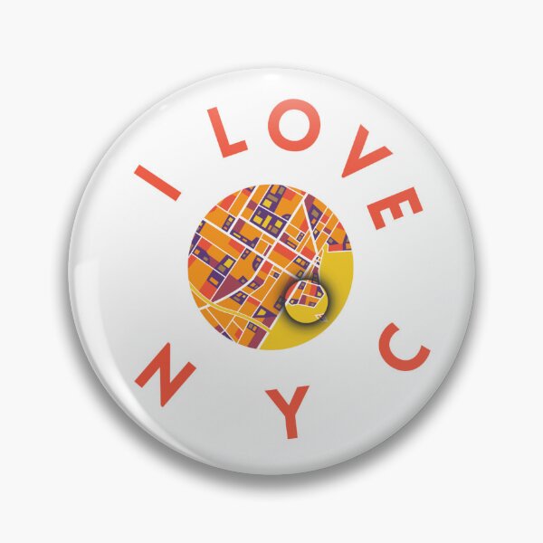 Item preview, I Love NYC – Colorful City Map  designed and sold by StyleXSecret.