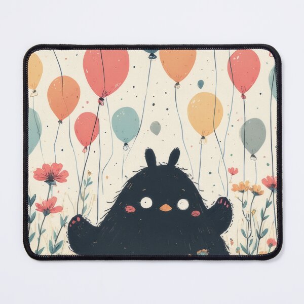 Item preview, Cheerful monster among flowers and balloons designed and sold by Mianku | Für das Leben.