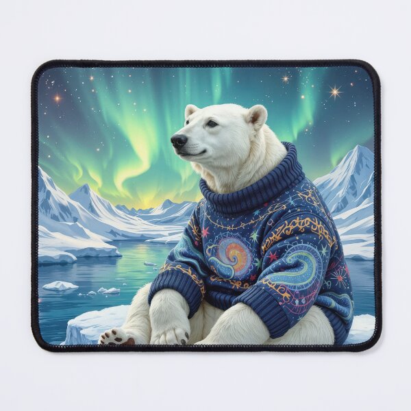 Item preview, Polar Bear Wearing a Sweater Sitting On an Iceberg designed and sold by Maria Dryfhout.
