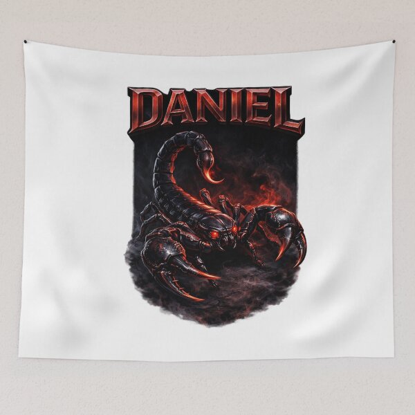 Item preview, Daniel Scorpio – Dark Power Zodiac Name Art designed and sold by AlexLineArt.