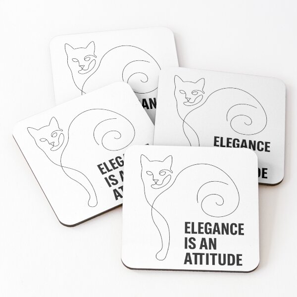 Item preview, Minimalist Line Art Cat with Elegant Quote designed and sold by Quillway.