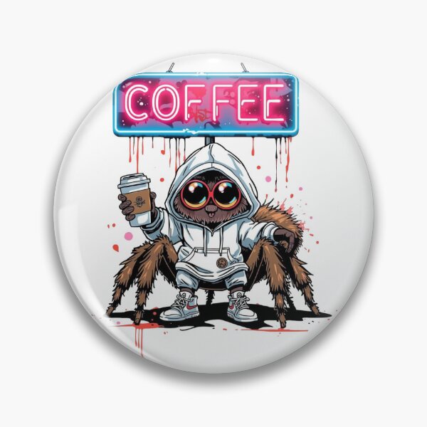 Item preview, Coffee Break Jumping Spider – Cute Hyllus Diardi Urban Art designed and sold by MiszungART.