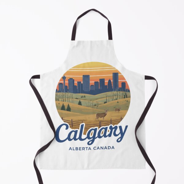 Item preview, Calgary Skyline Nature Silhouette - Realistic Calgary Alberta Cityscape & Wildlife Art designed and sold by MelissaNadia.