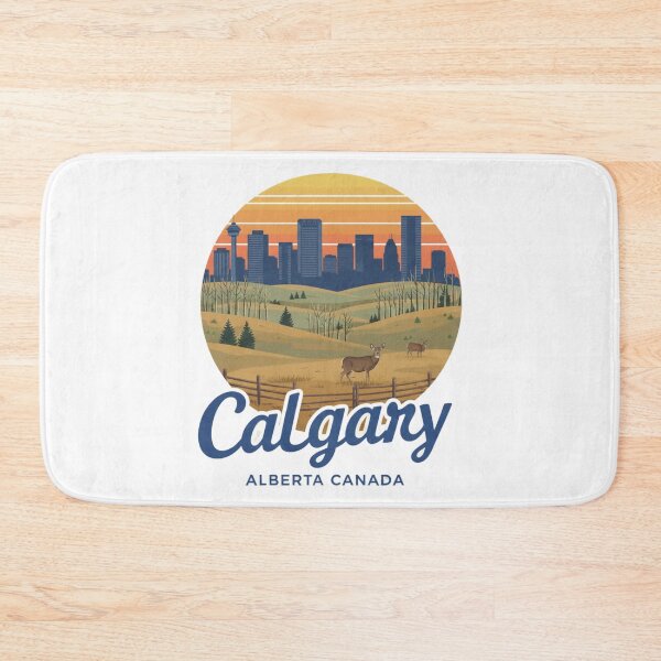 Item preview, Calgary Skyline Nature Silhouette - Realistic Calgary Alberta Cityscape & Wildlife Art designed and sold by MelissaNadia.