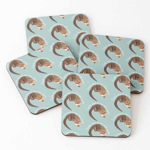 Item preview, O is for Otter, Otter Artwork – Playful Aquatic Mammal Illustration and Wildlife Design designed and sold by PrettylittlepastelUk.
