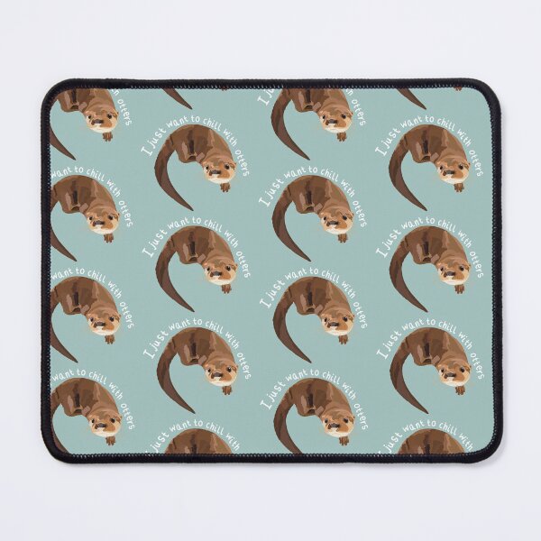 Item preview, O is for Otter, Otter Artwork – Playful Aquatic Mammal Illustration and Wildlife Design designed and sold by PrettylittlepastelUk.