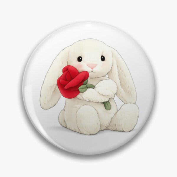 Item preview, Conejito de crema con rosa designed and sold by DecalRush.