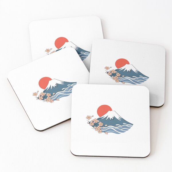 Item preview, Minimal Mount Fuji Japanese Aesthetic – Sakura Sunset Art Design designed and sold by BShop20 – Cute Funny Tees & Gifts.